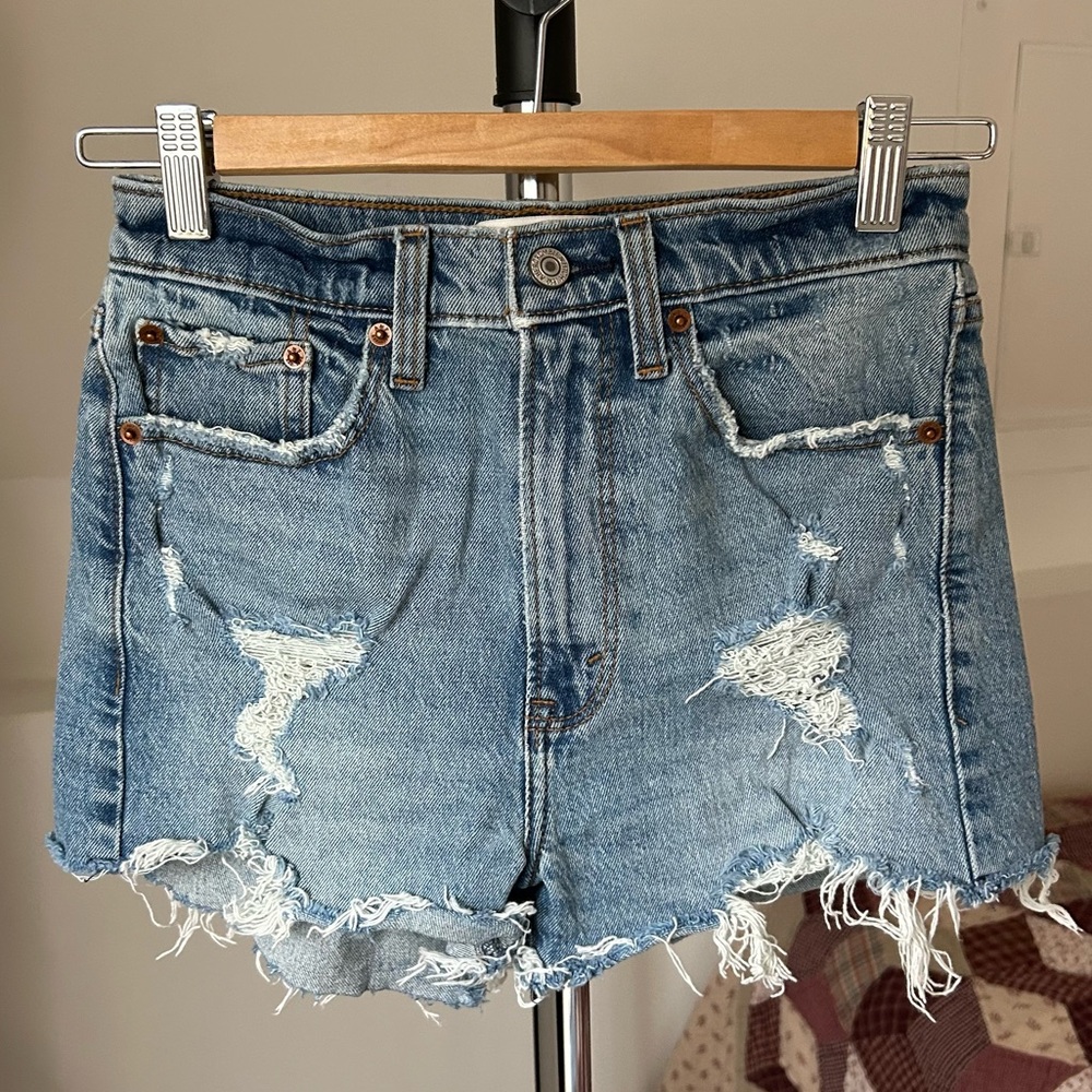 Abercrombie & Fitch High Rise Jean Shorts 25 0